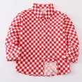 thumbnail image 1 of RXIRUCGD 1-6 Ans Chemise Décontractée à Col à Carreaux à Simple Boutonnage Manches Longues Veste/veste Décontractée (Rouge, Taille : 100), 1 of 8