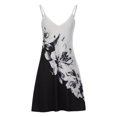 thumbnail image 4 of SMihono Robes Bohèmes d'Été Femmes Grande Taille Mode Femmes Été Décontracté Imprimé Camis Sans Manches Col en V Gilet Robe Mini, 4 of 8