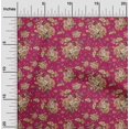 thumbnail image 2 of oneOone Velvet Magenta Fabric Florals Sewing Craft Projects Fabric Prints By Yard 58 Inch Wide, 2 of 4