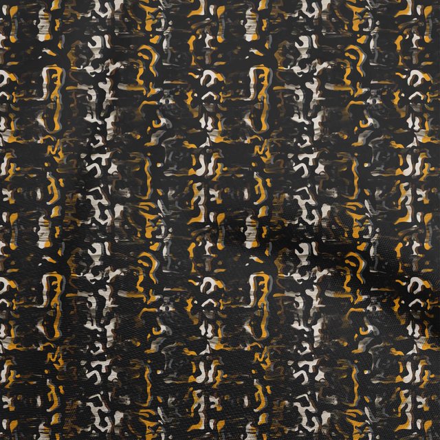 oneOone Cotton Poplin Yellow Fabric Abstracts Dress Material Fabric Print Fabric By The Yard 56 Inch Wide