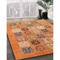 thumbnail image 2 of Ahgly Company Tapis d'Intérieur Ronds Abstraits Orange Tapis de Zone Abstraits, 8 Pieds Rond, 2 of 6