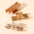 thumbnail image 2 of 2 Pack Hair Claw Clips Tortoise Barrettes Rectangle Shape Clips Fashion Colorful Hair Clips 2.17 Inch Sequins Hair Jaw Clips Matte Rectangle Nonslip Clip, 2 of 4