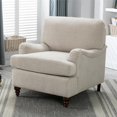 thumbnail image 2 of Clarendon Tissu d'Avoine de Mer Beige Fauteuil de Transition Rembourré en Polyester, 2 of 11