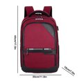thumbnail image 3 of Large Capacity Laptop Backpack 16 Inch | Multi-Compartment Linen Travel Bag | USB Charging Port | Adjustable Padded Straps | Ventilated Back | Unisex Outdoor Hiking Work Pack | 44x30x18cm | 1 Pc, 3 of 9