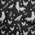 thumbnail image 1 of oneOone Polyester Spandex Black Fabric Hen Fabric For Sewing Printed Craft Fabric By The Yard 56 Inch Wide-4P, 1 of 5