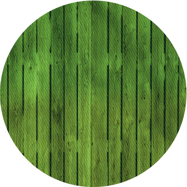 Ahgly Company Tapis d'Intérieur Ronds Lavables à la Machine, Style Transitionnel, Vert Pomme Vert, Tapis de Zone, 3 Pieds Rond