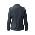 thumbnail image 4 of Innerwin Blazers Solid Color Women Cardigan Jacket Work Shawl Neck Slim Fit Business Jackets Dark Gray S, 4 of 7