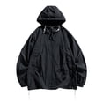 thumbnail image 2 of RXIRUCGD Ensemble de Protection Solaire pour Homme Veste Décontractée à Manches Longues avec Capuchon, Noir, Taille : S, 2 of 6
