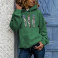 thumbnail image 2 of Rbaofujie Chandails à Capuchon pour Enfants Hiver Femmes Décontracté Manches Longues Hauts Dames Imprimé Chandail Molletonné Blouse Vert Col Rond Chandail pour Femmes, 2 of 3
