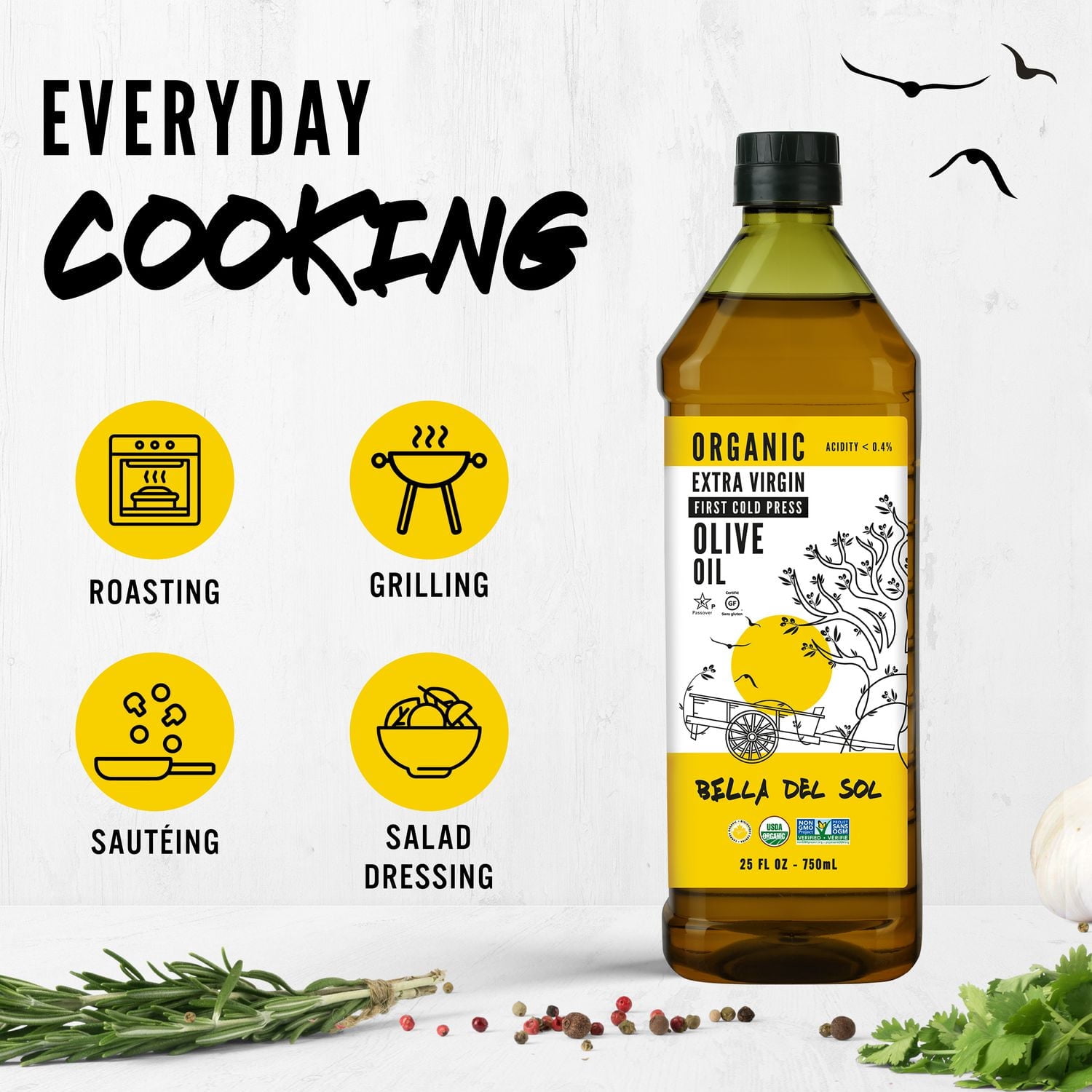 Bella Del Sol Huile D'Olive Extra Vierge Biologique 750ml