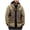 Coffee, variant on AnuYalue Men's Windbreaker Jackets Fashion Casual Color Block Hooded Jacket Fall Winter Long Sleeve Outerwear Full Zip Coat with Pocket