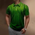 thumbnail image 2 of BOBOGOJP Polo pour Homme Évacuation de l'Humidité Séchage Rapide Performance Polo de Golf Coupe Régulière Imprimé Mode Manches Courtes Polo (Vert, TG), 2 of 4