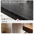 thumbnail image 4 of 71 Inch Rectangle Dining Table for 6-8 People, Industrial  , Round Corners, Large Wooden Computer Desk  with Metal Legs  for Dining Room, Living Room, 4 of 7