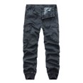 thumbnail image 1 of RXIRUCGD Salopette Délavée à Multiples Poches pour Homme, Pantalon Décontracté d'Extérieur, Bleu Marine, Taille : M, 1 of 3