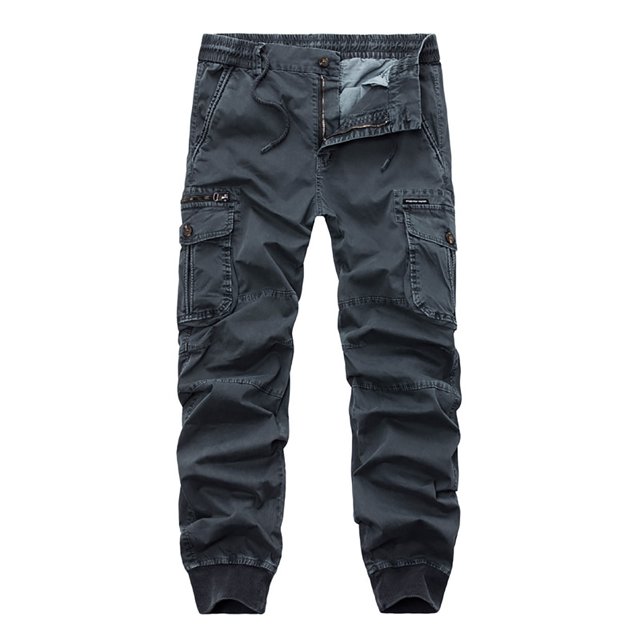 RXIRUCGD Salopette Délavée à Multiples Poches pour Homme, Pantalon Décontracté d'Extérieur, Bleu Marine, Taille : M