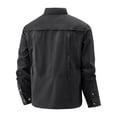thumbnail image 4 of Lovzfmll Men's Waterproof Shacket, Quick Dry Shirt Jacket, Lapel Collar Button Front, Elastic Outdoor, Fall Jackets for Men, Water Resistant Coat, 4 of 4