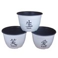 thumbnail image 1 of Fun Landscaping LLL217S3 Live&44; Rire&44; Amour Japonais Caractère Planteur Set&44; Blanc, 1 of 1