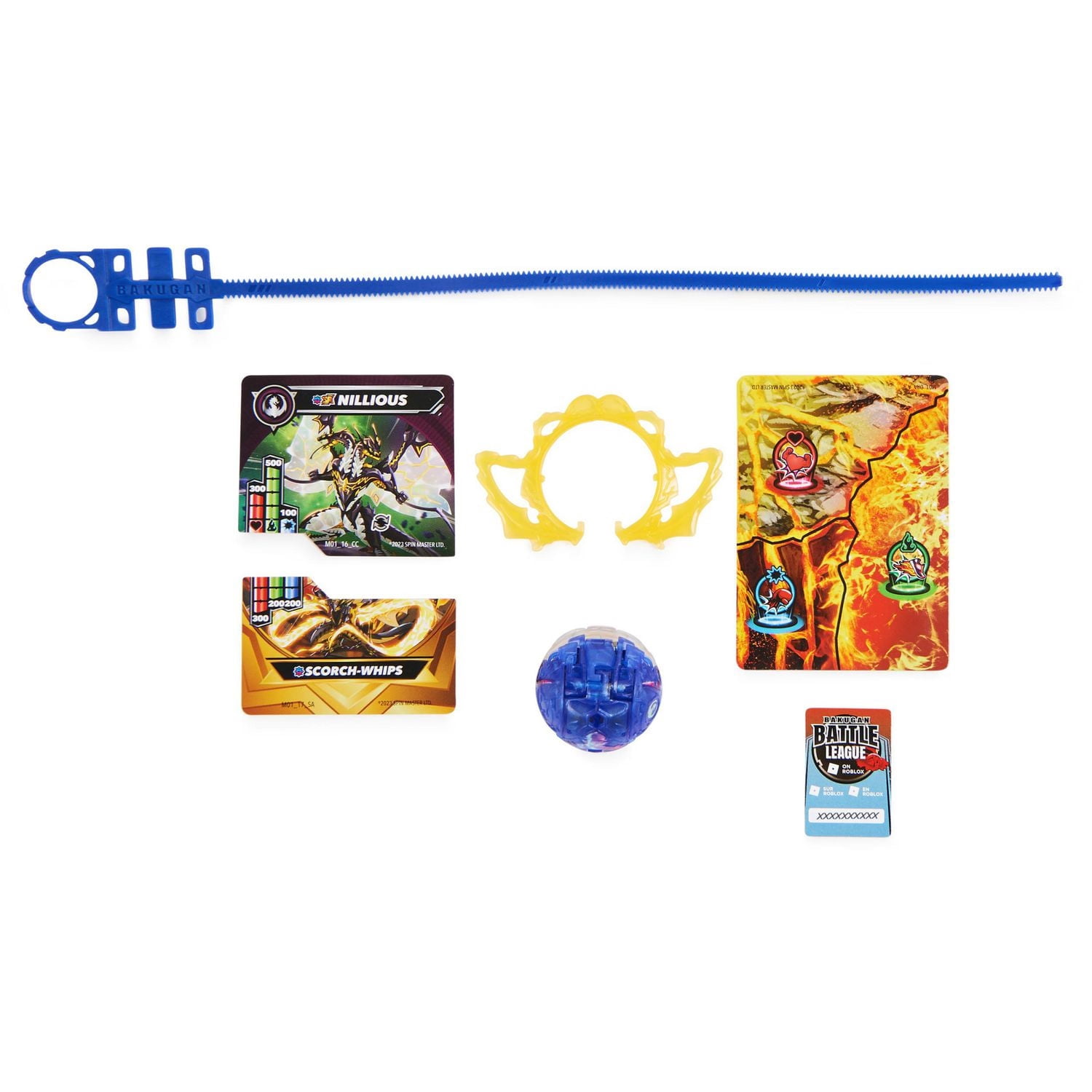 Bakugan, Special Attack Nillious, figurine articulée personnalisable rotative et cartes à collectionner, jouets pour garçons et filles à partir de 6 ans