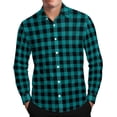 thumbnail image 2 of Timdgard Button down Shirts for Men Fall Plaid Lapel V Neck Long Sleeve Shirts Work Casual Tops, 2 of 8