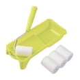thumbnail image 1 of jifeng Mini Paint Rollers Compact Paint Roller with Tray for Door Cabinet Paintwork 6 set Green, 1 of 9