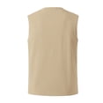 thumbnail image 4 of Styesk Débardeurs Homme Mode Homme à Cordon Couleur Coton et Lin T-shirt Sans Manches Hauts, 4 of 5