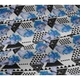 thumbnail image 5 of oneOone Viscose Jersey Medium Blue Fabric Triangle Craft Projects Decor Fabric Printed By The Yard 60 Inch Wide, 5 of 5