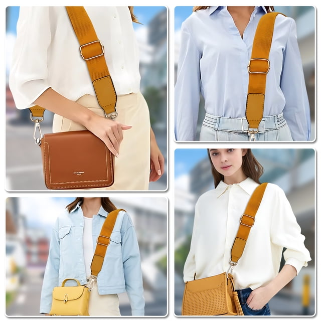 Baohd Sangle de Sac à Main Extensible et Résistant à l'Usure pour Aucun Fil en Vrac Bandoulière Jaune