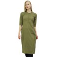 thumbnail image 1 of Phagun Kurta Droite Indienne pour Femme Tunique Verte Robe Ethnique Kurti Style-6, 1 of 2