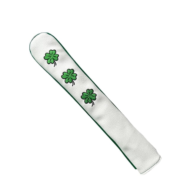 Xingzhi PU Leather Golf Alignment Rod Cover Case Holder Practice Training Aid White