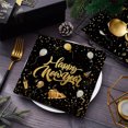 thumbnail image 3 of New Years Eve 20 Pieces Paper Napkins Black Gold Disposable, 3 of 6