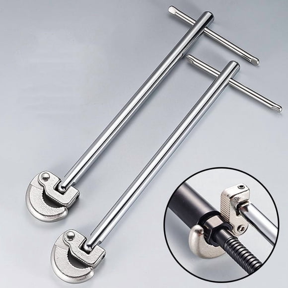 Basin Wrench, 15 Inch Metal Tool with Solid Steel Handle for Greater Torque, Spring Jaw Design for Secure Grip, Ideal for Plumbing Fixtures and Faucets