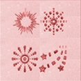 thumbnail image 1 of Ahgly Company Machine Washable Indoor Square Transitional Pastel Red Pink Area Rugs, 5' Square, 1 of 7