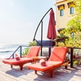 thumbnail image 2 of Costway 10FT Patio Offset Hanging Umbrella Easy Tilt Adjustment 8 Ribs Backyard Burgundy, 2 of 10