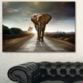 thumbnail image 1 of Tableau imprimé sur toile Design Art éléphant qui marche, 1 of 3