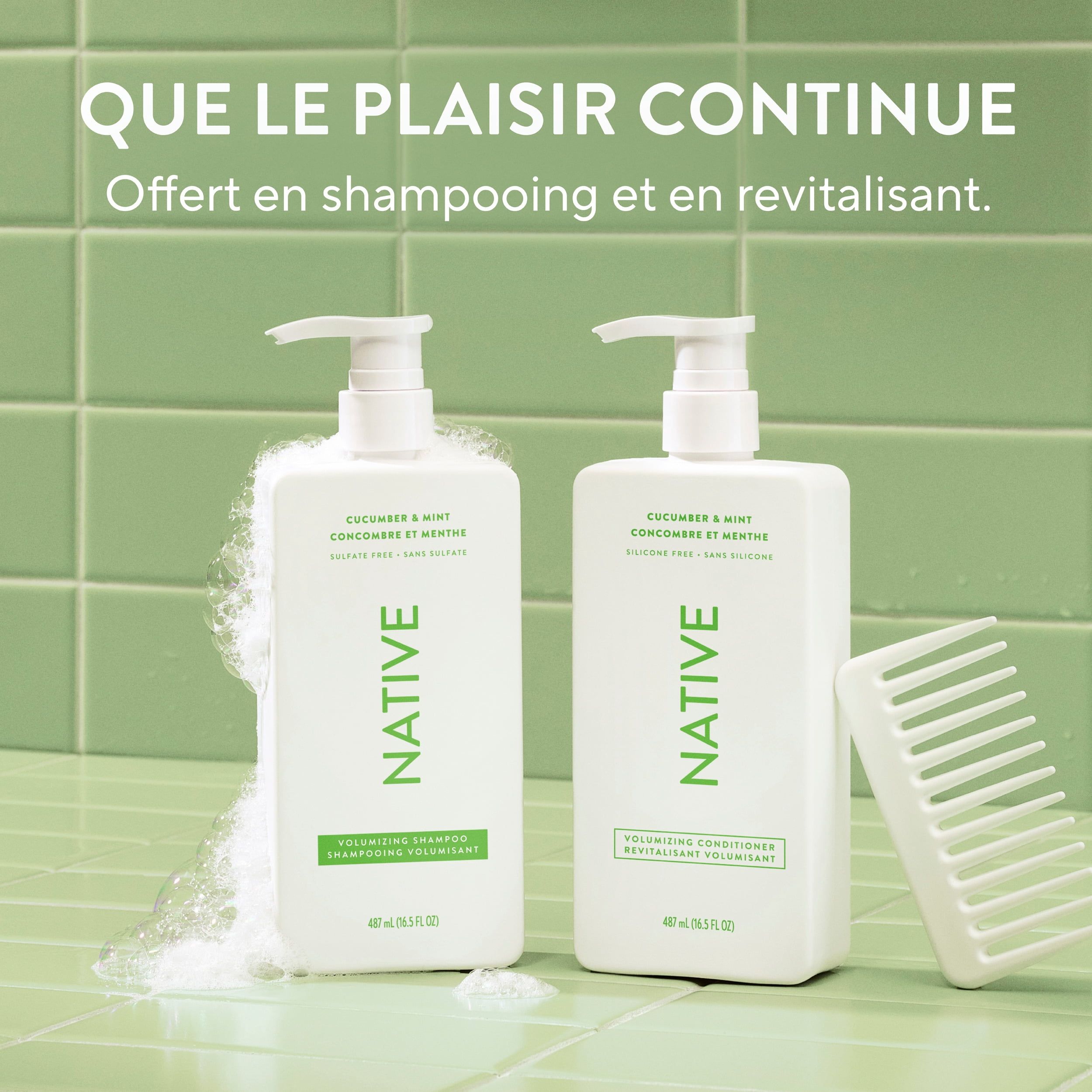 Revitalisant volumisant Native Concombre et menthe, 487 mL