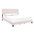 thumbnail image 2 of HomeFare Simple une Boîte de Lit de Latte de Velours dans Blush, 2 of 10