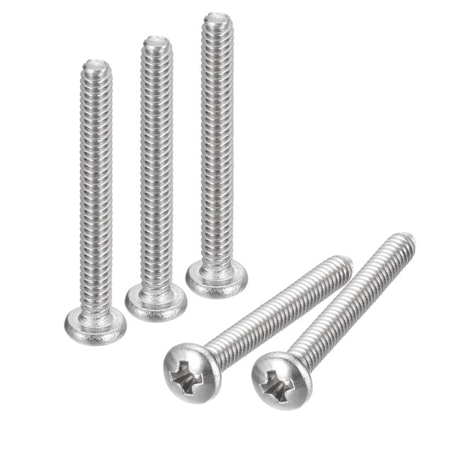 Unique Bargains Vis de Machine à Tête de Poêle #4-40x1', Vis 18-8 en Acier Inoxydable, Lot de 50