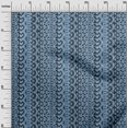 thumbnail image 3 of oneOone Cotton Jersey Medium Blue Fabric Asian Block Sewing Craft Projects Fabric Prints By Yard 58 Inch Wide, 3 of 4