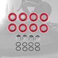 thumbnail image 3 of 8pcs/SET Premium Skateboard Beas, Pro Longboard Beas, 608, ABEC-11 Double Wheel Bea Replacement - Red, 3 of 8