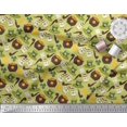 thumbnail image 2 of Soimoi Poly Georgette Fabric Coin Pot & Cups Fabric Prints by Yard 42 Inch Wide, 2 of 3
