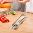 thumbnail image 1 of Dvkptbk Cutlery Spoon Chopsticks and Fork Three-Piece Tableware Set Kitchen Gadgets, 1 of 5