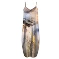 thumbnail image 5 of Lenago Robes Grande Taille pour Femmes Robes d'Été Imprimées Sans Manches Col Rond Aguichant Robe de Plage Décontractée Fluide Robes de Plage d'Été en Liquidation, 5 of 5
