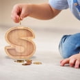 thumbnail image 4 of Danhjin Personalized Wooden Name Money Box Wooden Deposit Box Twenty Six English Letters Room Decor, 4 of 5