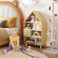 thumbnail image 4 of Gymax House-Shaped Kids Bookshelf 4-Tier Toy Storage Organizer w/ Open Compartments, 4 of 9