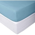 thumbnail image 1 of Alive Pixels Fitted Sheet Blue Solid 100 Percent Cotton 1-Pc Fitted Sheet with 8 Inch Pocket 200TC (Queen, Blue), 1 of 5