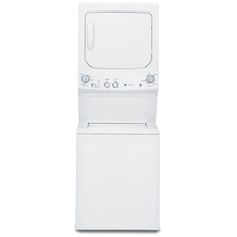 Centre de lavage et séchage à gaz empilé de 24 pouces Blanc - GUD24GSSMWW