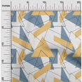 thumbnail image 1 of oneOone Organic Cotton Voile Fabric Rectangle & Triangle Geometric Printed Fabric 1 Yard 42 Inch Wide, 1 of 1