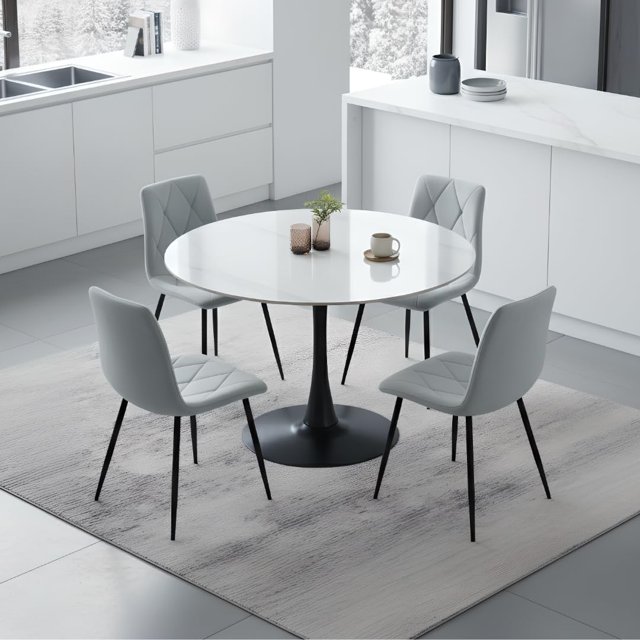 Bombay Dining Chair Grey Black (Set of 4)