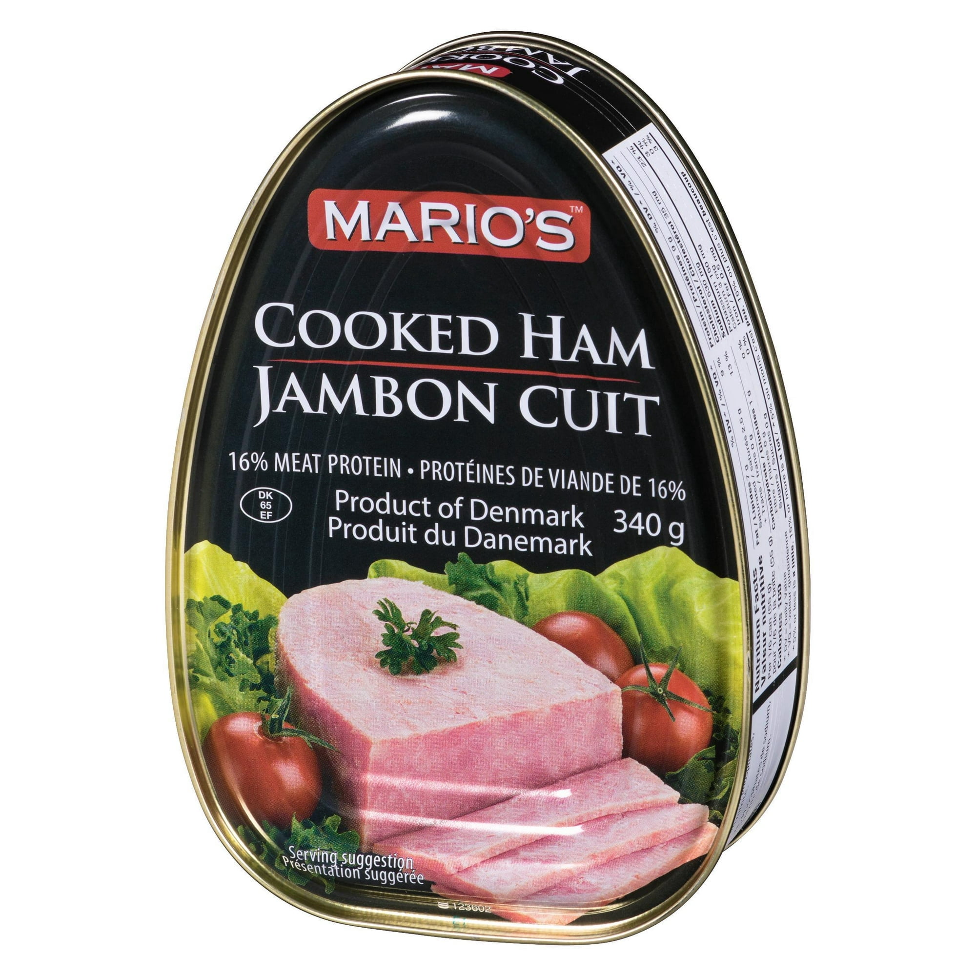 MARIO'S Cooked Ham 340 grams - Tin - Fully cooked - Ready-to-eat