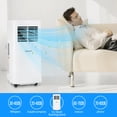 thumbnail image 4 of Ktaxon 5100 BTU (8000 BTU ASHRAE) Portable Air Conditioner & Dehumidifier Function Remote W/ Window Kit,White, 4 of 6